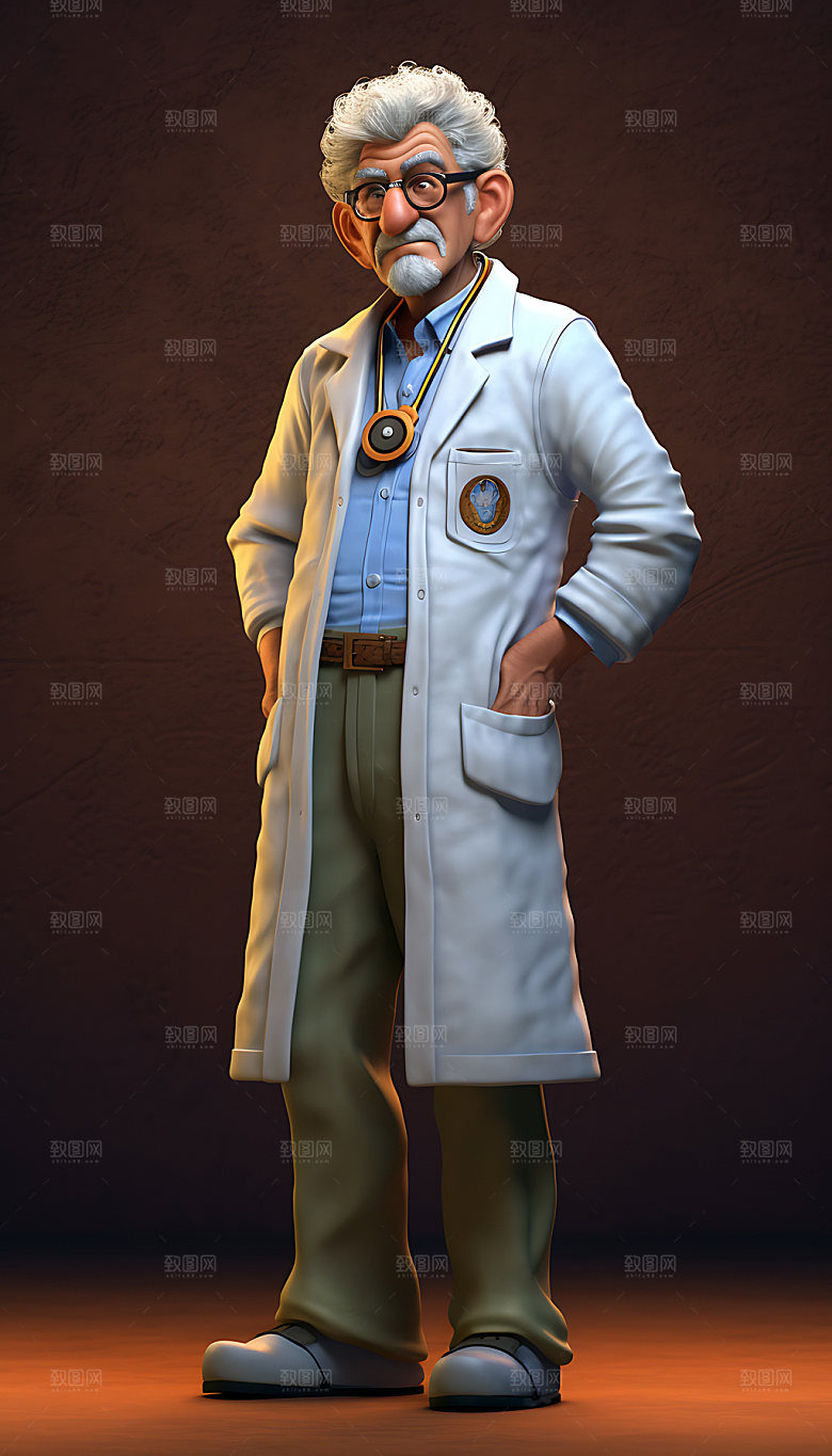 医生看病卡通人物形象