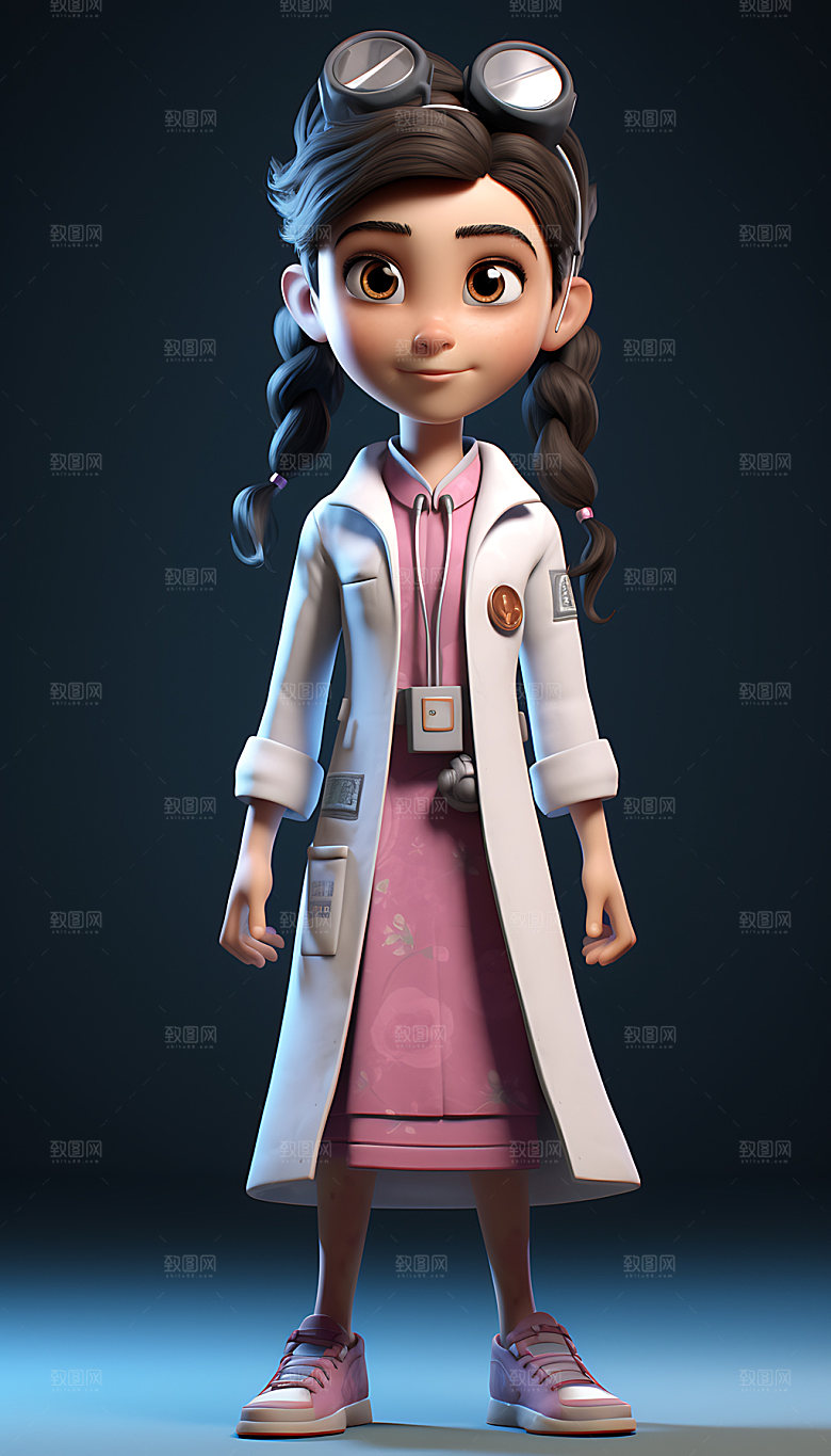 医生看病卡通人物形象