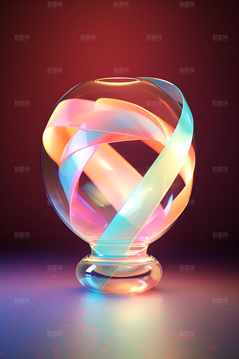 艺术品雕塑曲线3D模型