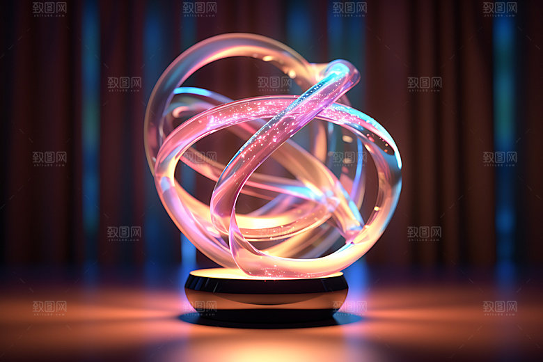 艺术品雕塑3D抽象模型