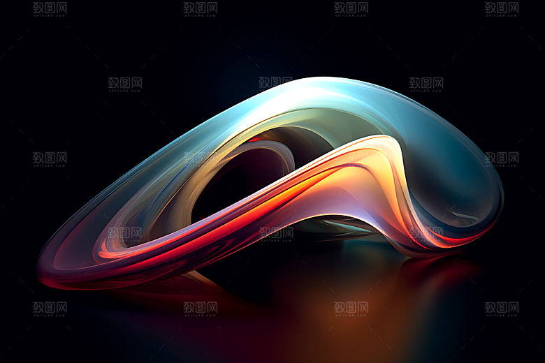 艺术品雕塑3D曲线模型