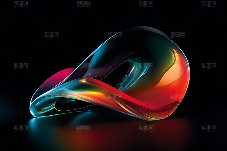 艺术品雕塑曲线3D模型