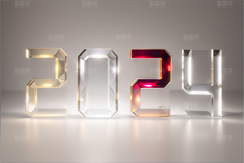 2024年跨年时尚艺术字