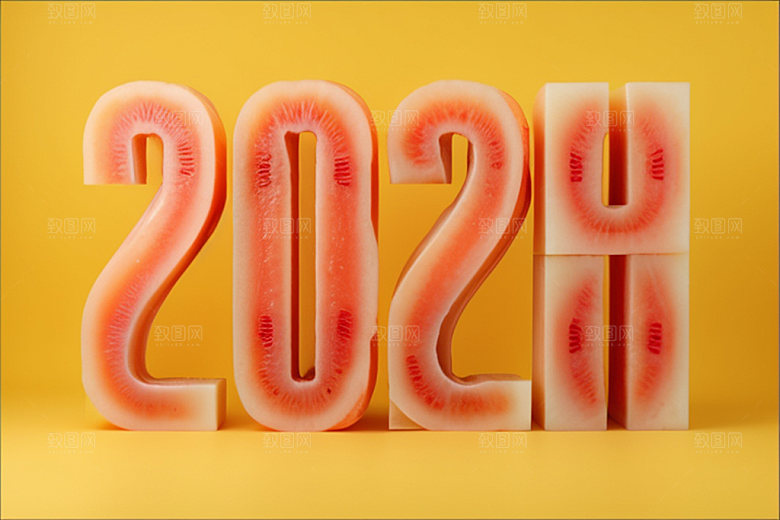 2024年龙年跨年艺术字