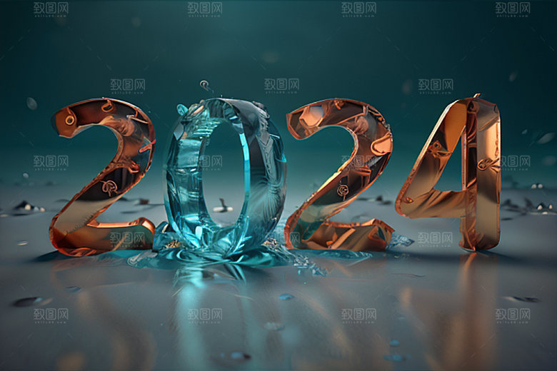 2024年元旦跨年艺术字