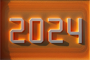 2024年立体新年艺术字