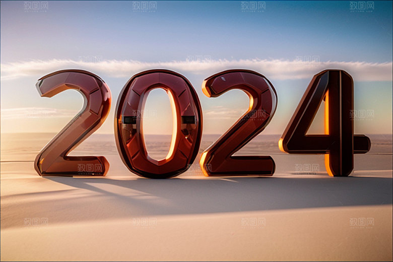 2024年创意跨年艺术字