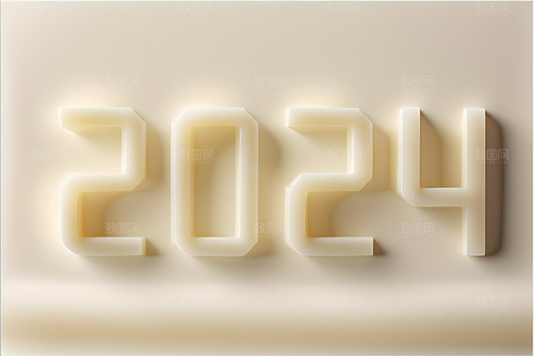 2024年3D年会艺术字