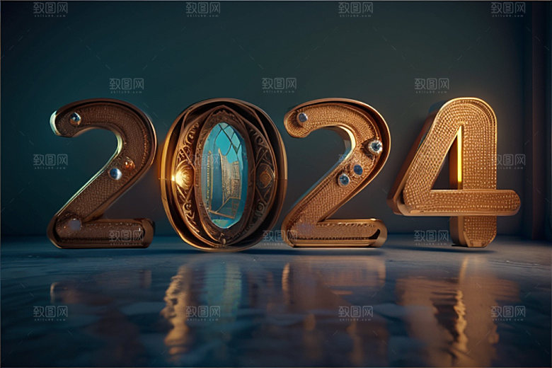 2024年龙年新年艺术字