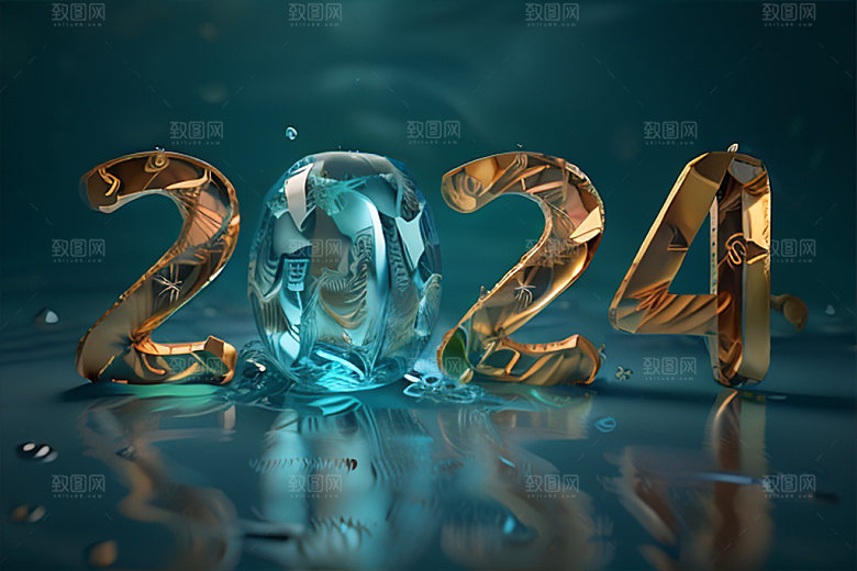 2024年新年年会艺术字