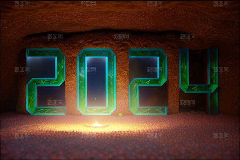2024年龙年新年艺术字