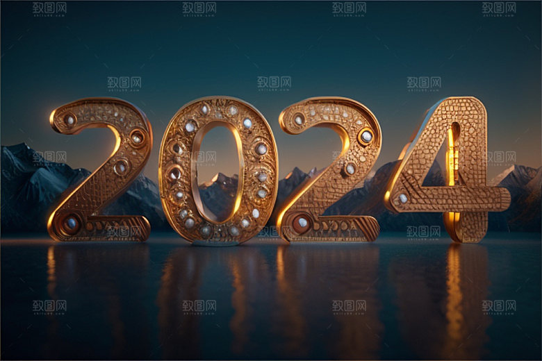 2024年跨年元旦艺术字
