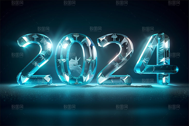 2024年3D新年艺术字