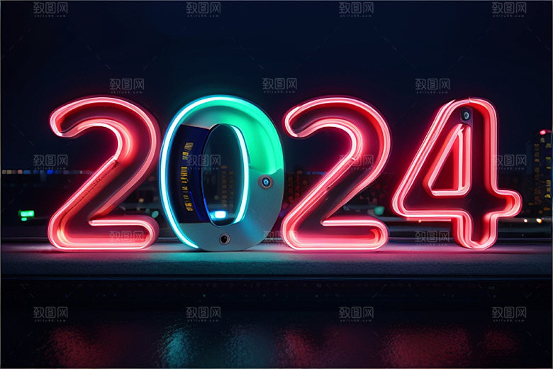 2024年年会新年艺术字