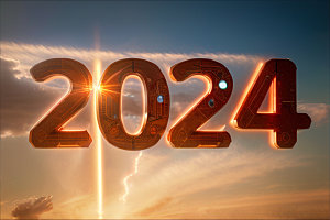 2024年年会时尚艺术字