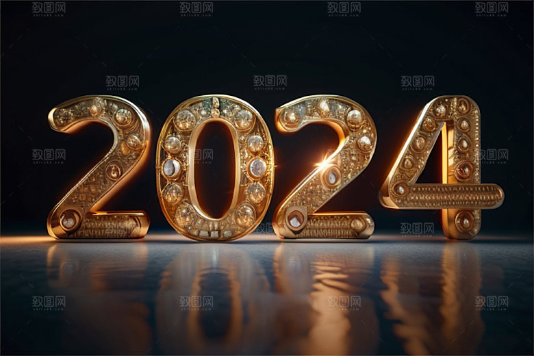 2024年年会时尚艺术字