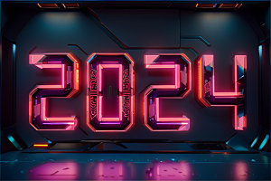 2024年跨年立体艺术字