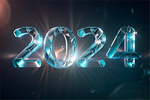 2024年跨年科技感艺术字