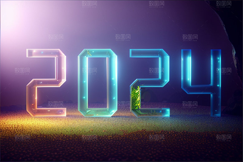 2024年新年3D艺术字
