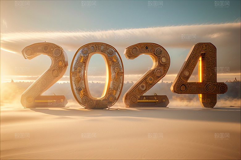 2024年元旦创意艺术字