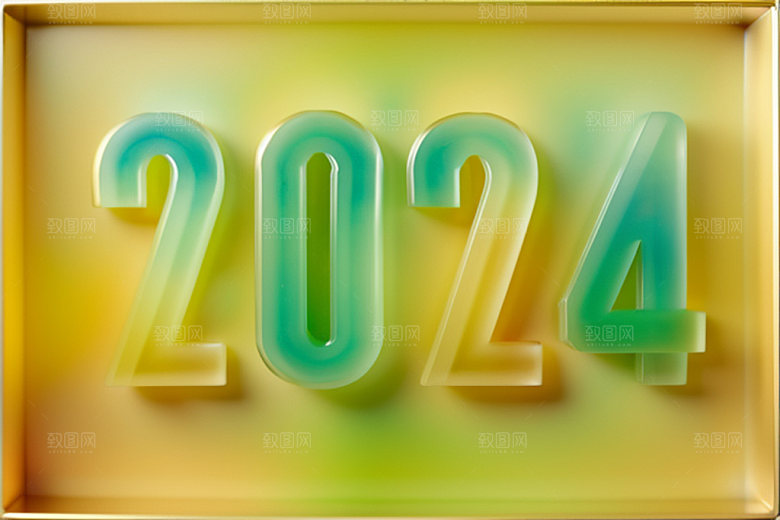 2024年立体元旦艺术字