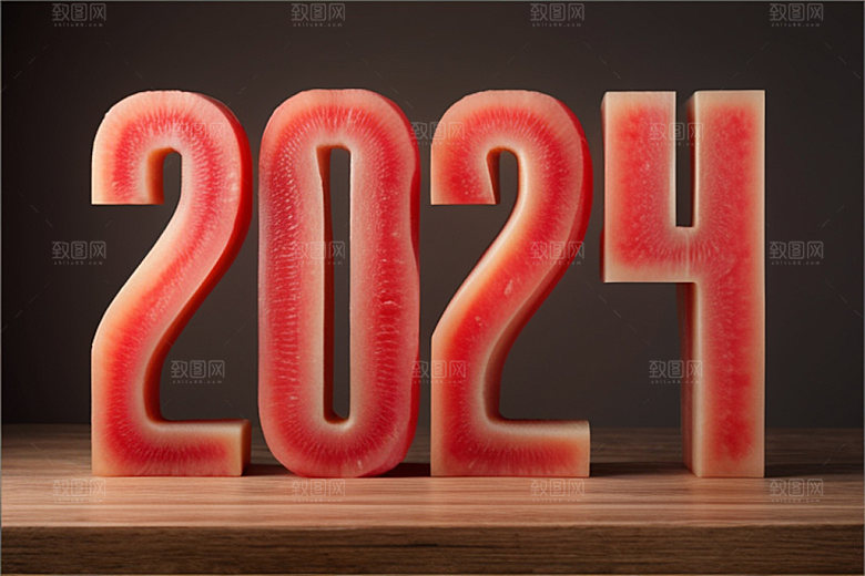 2024年跨年龙年艺术字