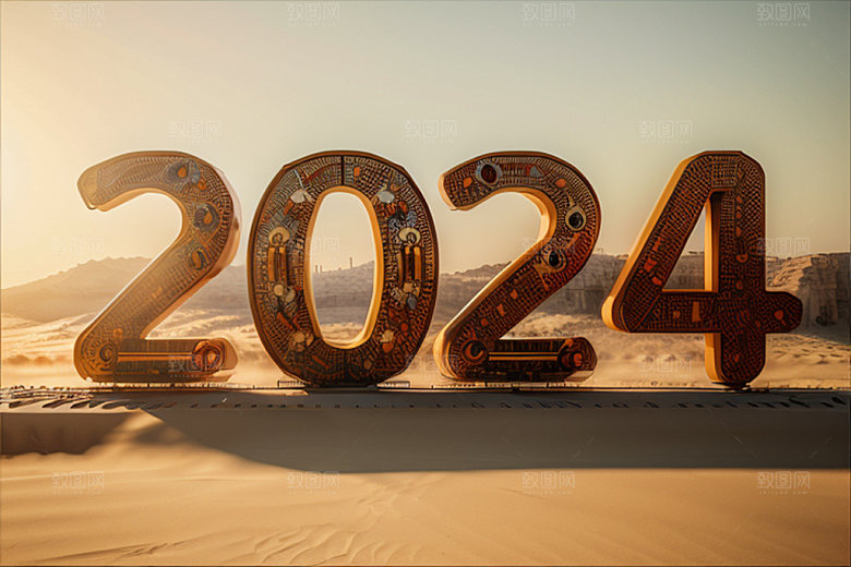 2024年创意跨年艺术字