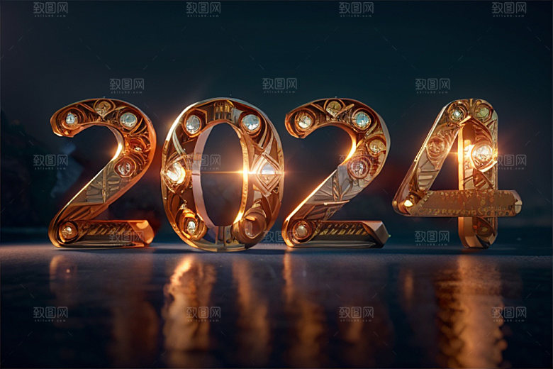 2024年龙年时尚艺术字