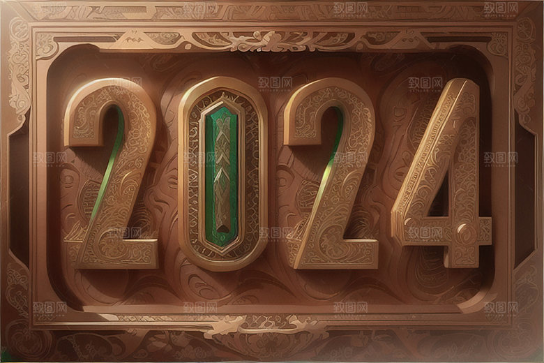 2024年龙年立体艺术字