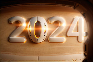 2024年年会科技感艺术字