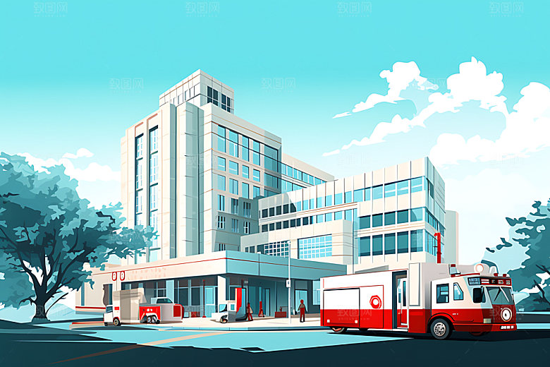 医院大楼院区建筑素材
