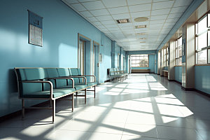 医院候诊室高清走廊素材
