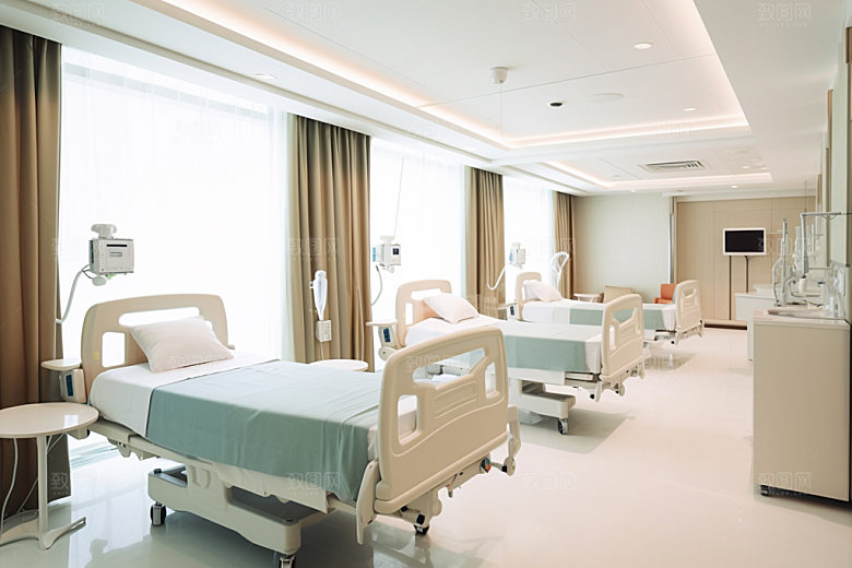 医院病房简约医疗效果图