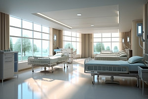 医院病房装修医疗效果图