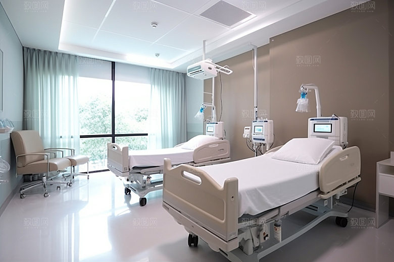 医院病房干净简约效果图
