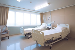 医院病房简约室内效果图