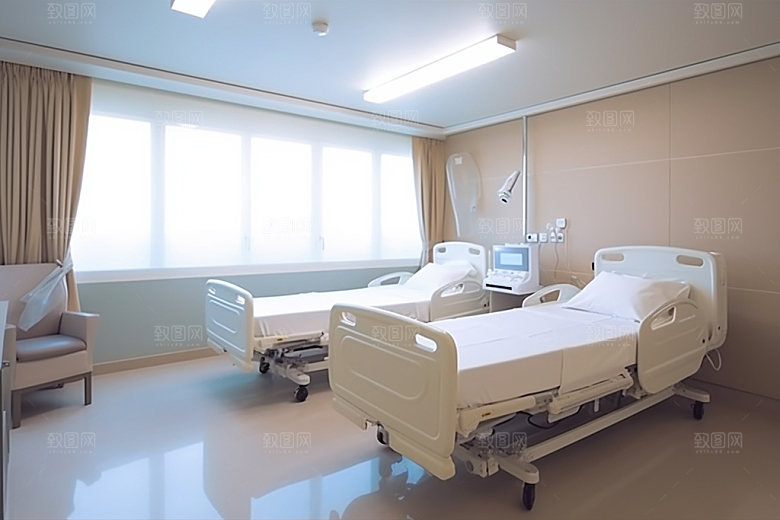 医院病房简约室内效果图
