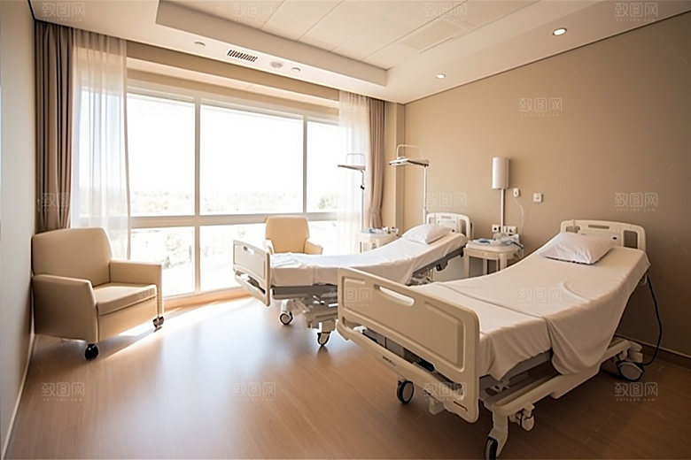 医院病房住院部干净效果图