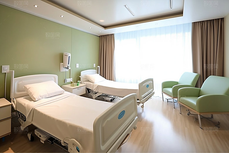 医院病房简约室内效果图