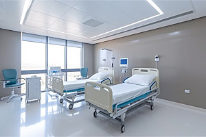 医院病房简约治疗效果图