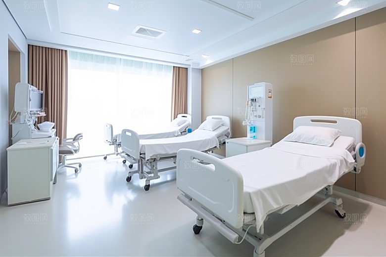 医院病房室内治疗效果图