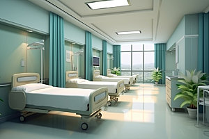 医院病房室内设计效果图