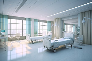 医院病房诊疗卫生效果图