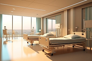 医院病房诊疗设计效果图