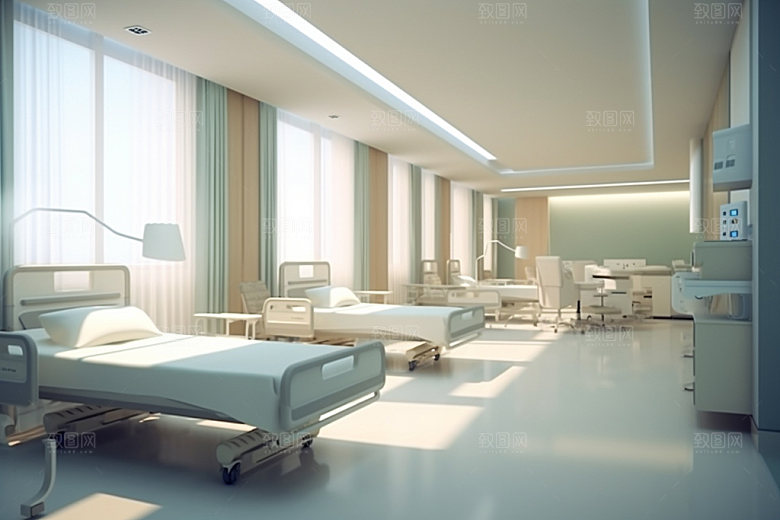 医院病房治疗诊疗效果图