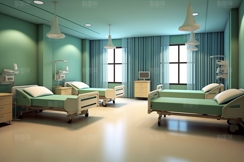 医院病房卫生治疗效果图