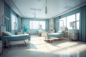 医院病房卫生治疗效果图