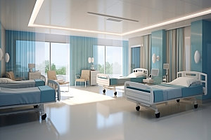 医院病房诊疗设计效果图