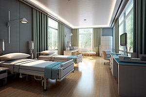 医院病房医疗装修效果图