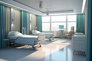 医院病房住院部卫生效果图